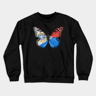 Sint Maartener Flag  Butterfly - Gift for Sint Maartener From Sint Maarten Crewneck Sweatshirt